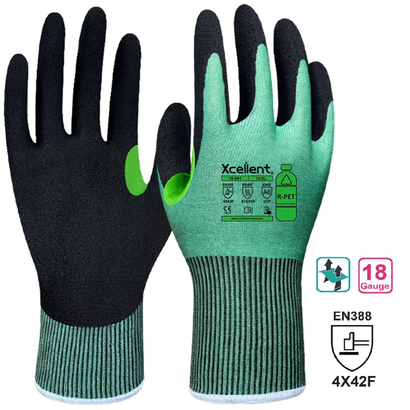 GUANTO ANTITAGLIO XCELLENT CUT.F NITRILE SABBIATO EN388 4X42F